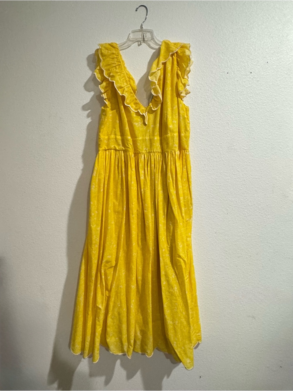 JessaKae Sunny Yellow Ruffle Midi Dress